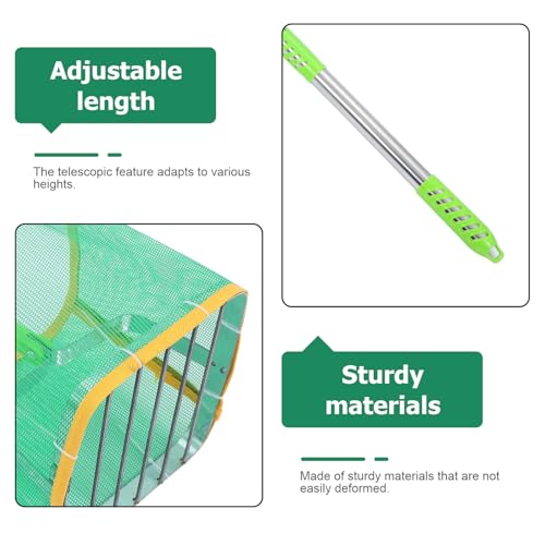 Portable Table Tennis Ball Picker Net Retractable Ball Retrieval Tool with Handle Large Capacity for Training and Sports Use