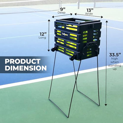 Tourna Ballport Deluxe Tennis Ball Hopper with Wheels - style: Black