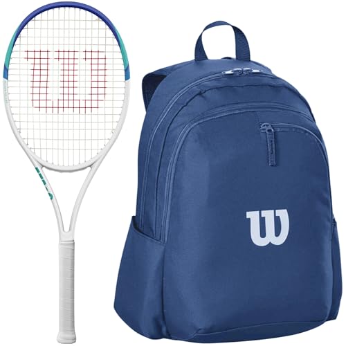 Wilson Six Two Tennis Racquet Bundled with a Wilson Advantage 2.5 Tennis Bag or Backpack - color: Navy Backpack, size: 4 3/8" Grip
