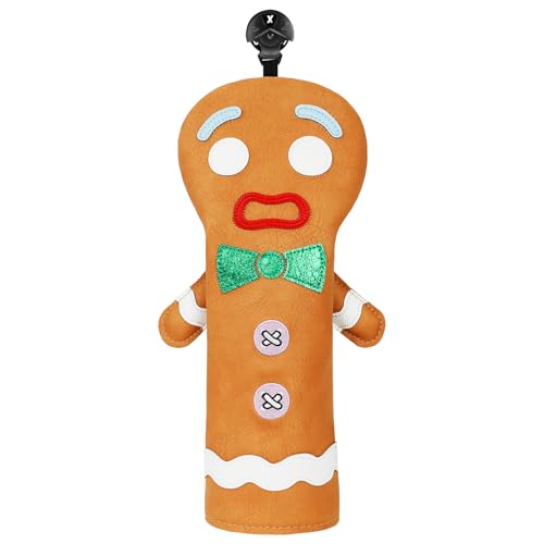 Funny Golf Club Head Cover Driver Headcover Fairway Wood Headcover Hybrid Club Head Cover Brown Monster Cookie - style: Fairway