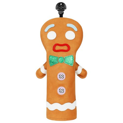 Funny Golf Club Head Cover Driver Headcover Fairway Wood Headcover Hybrid Club Head Cover Brown Monster Cookie - style: Fairway