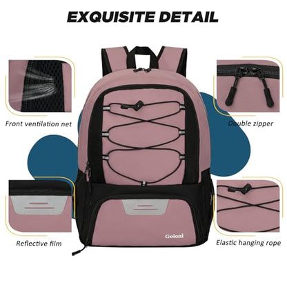 Goloni Soccer Bag, Basketball Bag with Ball Compartment & Shoe Compartment,Large Soccer Backpack for Basketball,Gym，Football - color: Brown