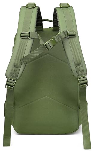 Wotony Military Tactical Backpack for Men Waterproof Daypack 3 Day Assault Pack Molle Bag with Water Bottle Holder - color: Military Green, size: 30L