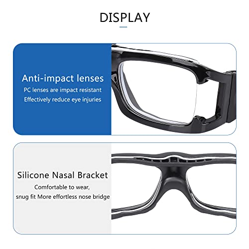 SooGree Sports Goggles Glasses for Men Womens,Racquetball Basketball Football Soccer Eye Protection Sport Eyeglasses