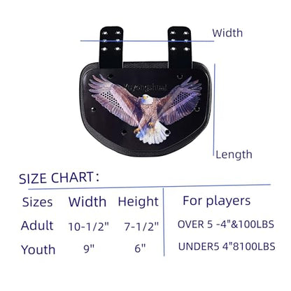 Football Back Plate, Football Low Back Pad, Rear Protector Lower Back Pads+ Towel - color: black-brown, size: Large