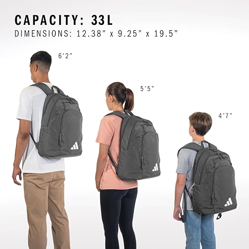 adidas Defender 5 Backpack for Sports, Gym, School and Travel, 33L