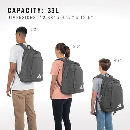 adidas Defender 5 Backpack for Sports, Gym, School and Travel, 33L