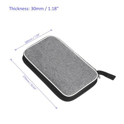 M METERXITY Ping Pong Paddle Cover - Table Tennis Racket Case Bag Apply to Storage Organize (10.6 x 7 -Inch, Grey)