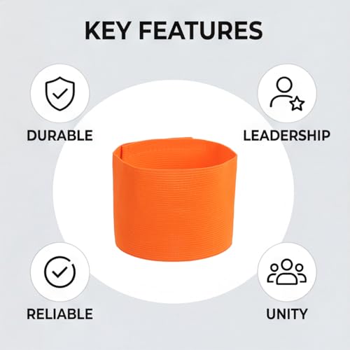 YOKIVE Captain Armbands, Elastic Armband Soccer Captain Arm Band - color: Orange
