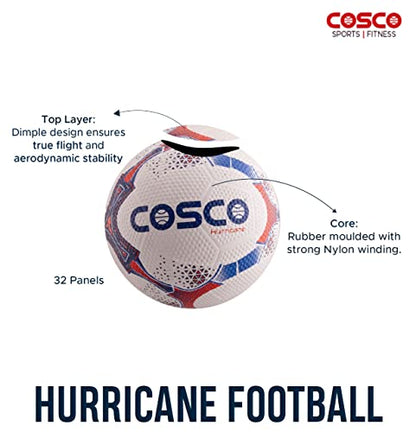 Cosco Rubber Hurricane Football - Size 5, White