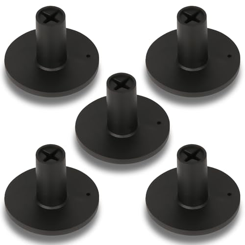 Rubber Golf Tees for Mats Adjustable Height Golf Simulator Tees, Indoor Outdoor Practice, Non-Slip Golf Mat Tees with Holder, Compatible with Driving Range & Golf Simulators - color: black 5 pack all 1.5"