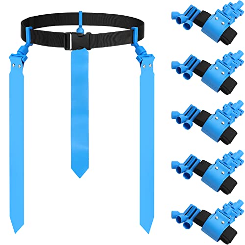 Junkin 6/8/10 Players Flag Football Sets Adjustable Football Belts and Flags for Youths Teens Kids Adults Players Sports Team - color: Blue
