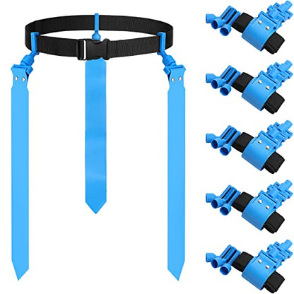 Junkin 6/8/10 Players Flag Football Sets Adjustable Football Belts and Flags for Youths Teens Kids Adults Players Sports Team - color: Blue