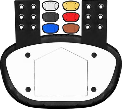 Football Backplate for Shoulder Pads with High Impact Padding, Adult & Youth Lower Backplate Football - color: White, size: Adult