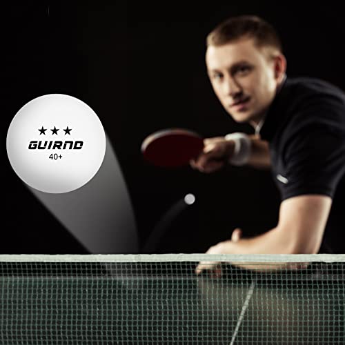 Guirnd 20 Pack Ping Pong Balls, 3 Star Table Tennis Balls, 40+ Pong Ball Competition and Recreational Play, Abs Ping Pong Ball, Games, DIY - color: White