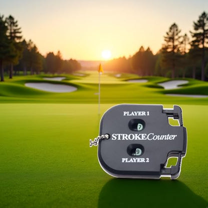 Black Golf Stroke Shot Putt Score Counter Golf Accessories, Two Digits Scoring Keeper with Key Chain Golf Training Aids Sports and Outdoors