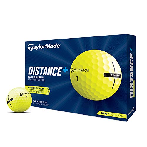 TaylorMade Golf Distance+ Golf Balls - color: Yellow, style: 2021