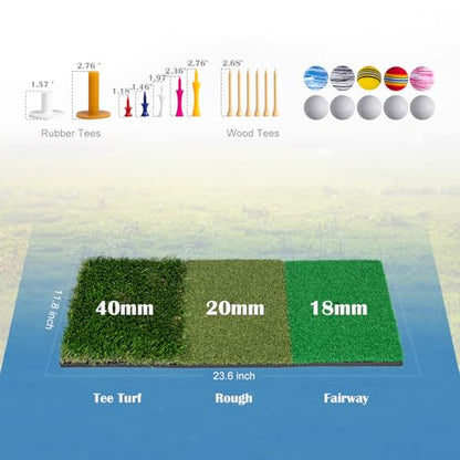 Golf Net, 10 x 7ft Backyard Practice net, Golf Hitting,Driving Net with mat for Indoor/Outdoor - style: Nine Targets