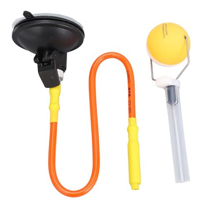 WW PVC Adjustable Table Tennis Ball Sucker Trainer, Pong Ball Training Machine with Strong Suction Base, Elastic Steel Wire for Spin Practice, Ideal for Beginners and