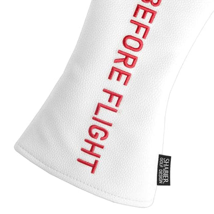 Golf Head Cover with RBF Design for Golf Club - size: for Driver, style: White