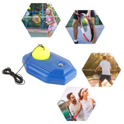 Tennis Trainer Rebounder Ball, Tennis Ball Back Base Trainer Set Solo Training Equipment with Fillable Baseboard and Rubber Elastic Rope for Single Person Practice