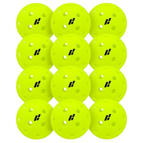 CORE Pickleball-IMPACT40 | Outdoor Pickleball Balls - Durable, Regulation Size - USAPA Approved & Offical Brand-Pickleball World Cup - color: Neon - 12 Count