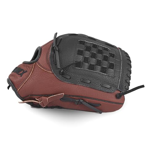 PHINIX Full Grain Leather Baseball Glove Sizes 11Inch -12 Inch - color: Brown, size: 11"