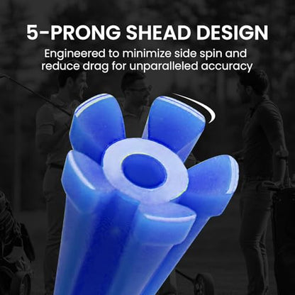 FINGER TEN Golf Tees Plastic Unbreakable Easy to Find Bulk Value 200/500/1000 Count, 2 3/4 3 1/4 Inch Tee Driving Range Reduce Friction, Green Red White USA Flag Practice - color: Blue, size: 500 Count (3 1/4 Inch)