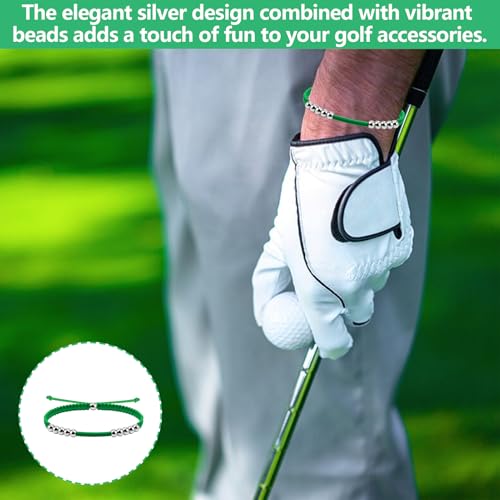 Stroke Counter for Your Golf – Golf Stroke Counter Bracelet with 10 Beads, Golf Counter Bracelet for Women & Men, Adjustable Score Keeper Wristband for Rounds and Practice