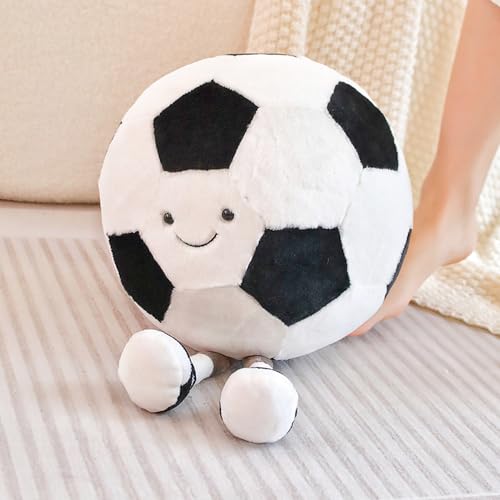 XIYUAN 13.7inch Football Plush Toys Soft Stuffed Sports Plush Balls Cute Fun American Soccer Doll Toys with feet Creative Football Spherical Decor Throw Pillow for Christmas Kids Gift (Football)