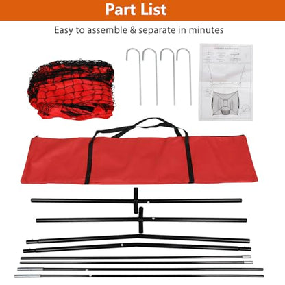 7'×7' Baseball Softball Practice Net with Strike Zone and Carry Bag, Portable Pitching Hitting Batting Catching Throwing Net Toss Backstop Training Aids