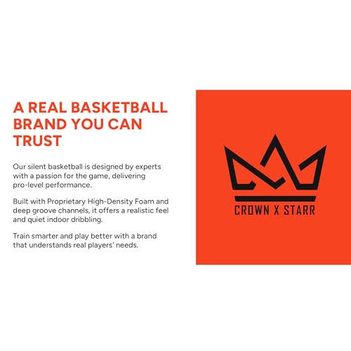 Silent Basketball Size 7 (29.5”) | 450g Quiet Basketball Dribbling Indoor Soundless Ball – Deep Grooved, Realistic Bounce Feel, Never Compressed