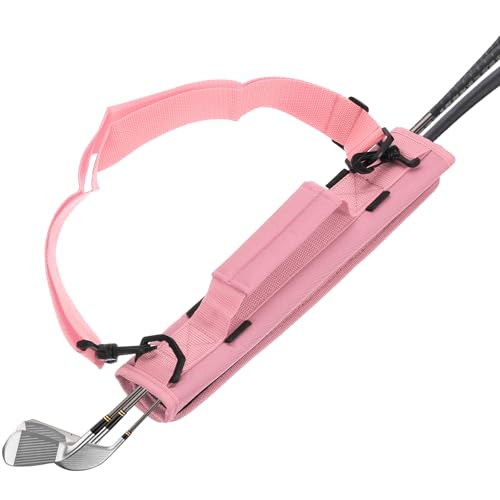 PATIKIL Lightweight Carry Bag, Mini Golf Club Bag with Adjustable Strap for Men Women Golfer Pouch Driving Range Carrier Course Training Practice Case - color: Pink