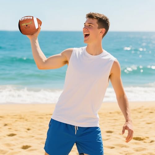 Training Football, Youth Size Fatherless Football PassCatch Solo Enhancing Passing Catching Halfball(with Pump) - style: Black-9#(Ages 14+)