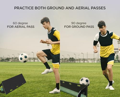 ZivPlay Soccer Rebounder Board Soccer Wall Kick Back Trainer with 2 Rebound Angles for Ball Passing and Bounce Back Training - size: 32 x 12 inch