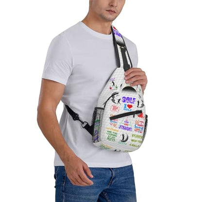 Golf Sling Backpack Sling Bag Crossbody Shoulder Bag Sport Purse Golf Chest Bag For Men Women - color: Golf