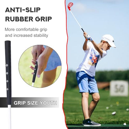 Backyard Outdoor Golf Club Set with Oversized Club Heads for Golf Game with Bucket, Perfect for Hit Plastic or Foam Balls in Sand Grass Yards Beach & Parks 2 Pack