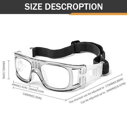 Sports Goggles Protective Safety Goggles Men Basketball Glasses for Basketball Football with Adjustable Strap