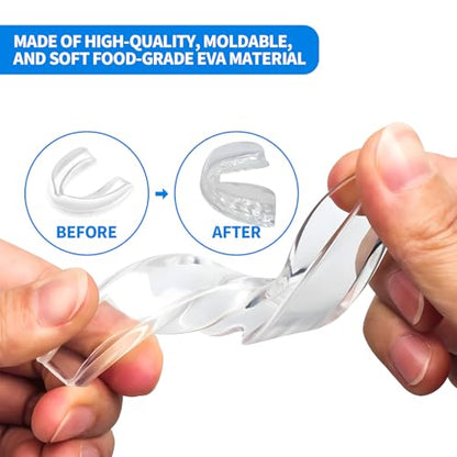 8 Pcs Sports Mouth Guards - Clear EVA Mouth Guard for Braces for Sports for Basketball, Boxing & More - Adult Fit, Mouth Pieces Football Mouthpiece - size: Clear