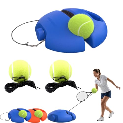 Tennis Trainer, Tennis Practice, Tennis Ball Practice, Tennis Ball on String for Practice, Self Tennis Practice, for Beginners - color: Blue