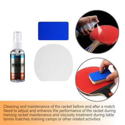 Table Tennis Racket Cleaner Pingpong Paddle Cleaner Table Tennis Cleaner Spray Table Tennis Bat Set