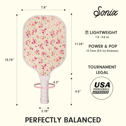 Sonix | USAPA Approved | Pickleball Paddles Set of 2 | Fiberglass Surface Pickleball Set with 2 Rackets, 4 Balls, & Bag
