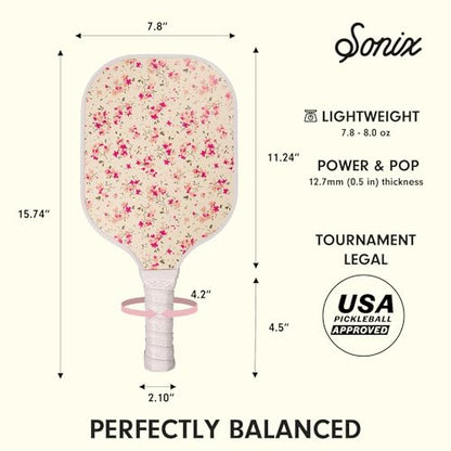 Sonix | USAPA Approved | Pickleball Paddles Set of 2 | Fiberglass Surface Pickleball Set with 2 Rackets, 4 Balls, & Bag