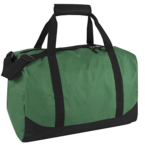 24 Pack Bulk Duffle Bags Wholesale by the Case for Homeless, Sports Teams, and Duffle Bags for Foster Kids (All Green Pack) - color: All Green Pack