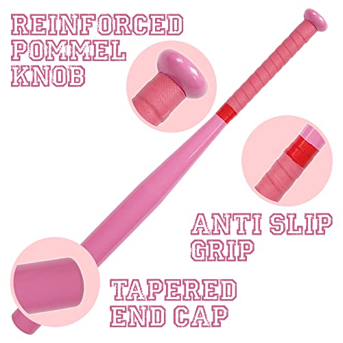 KOTIONOK Aluminum Baseball Bat - 28-30 Inch 35 Oz - Softball, Batting Practice, Pickup Games - Metal Tball Bat - color: Pink