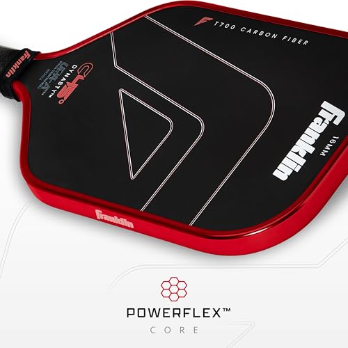 Franklin Sports PRO Pickleball Paddles – C45 Carbon Fiber Series - Official USAP + UPA Approved – Pro Player Design - color: Dynasty |Electric Red, size: 16 mm