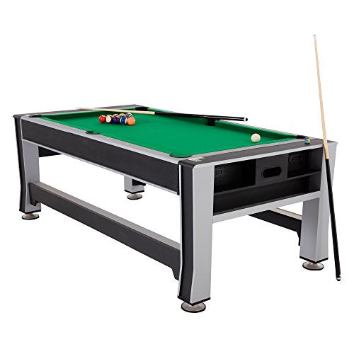 Triumph 3-in-1 Swivel Multi-Game Table – 84" Rotating Game Table with Air Hockey, Billiards & Table Tennis – Complete Accessory Set Included – Space-Saving Family Game Room Entertainment