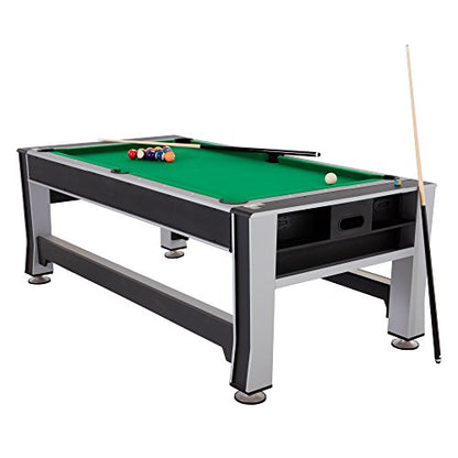 Triumph 3-in-1 Swivel Multi-Game Table – 84" Rotating Game Table with Air Hockey, Billiards & Table Tennis – Complete Accessory Set Included – Space-Saving Family Game Room Entertainment