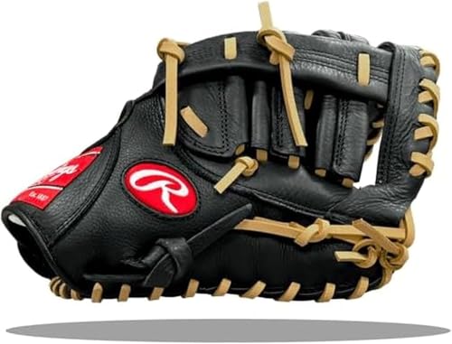 Rawlings Select PRO LITE Youth First Base Mitt 11.5" & Catcher’s Mitt 32" Blonde/Black | Lightweight Leather | Easy Break-in | Right Hand Throw - size: 11.5" | First Base