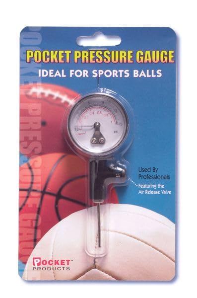 Pocket Pump Ball Pressure Gauge - Ball Pump Pressure Gauge with Air Release Valve - Check Air Pressure for Volleyballs, Basketballs & Footballs - Reads Both KG and PSI - style: Pressure Gauge